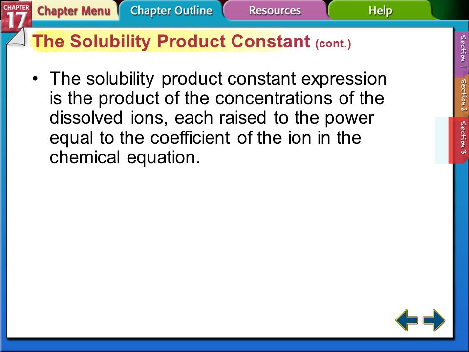 Section 17-3 Calculating Equilibrium Concentrations Equilibrium constants can be used to calculate unknown concentrations of products when other concentrations are known.