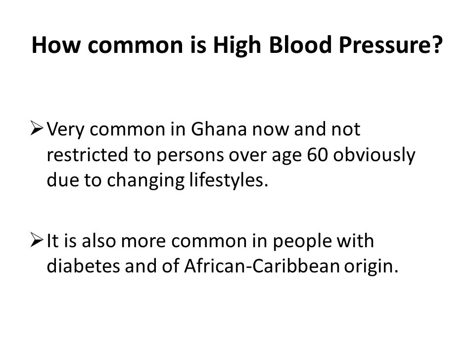 How common is High Blood Pressure.