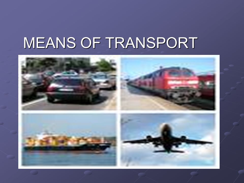 means of transport means