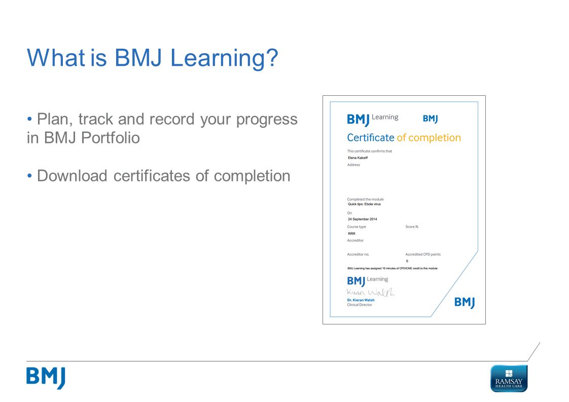 bmj certificate courses