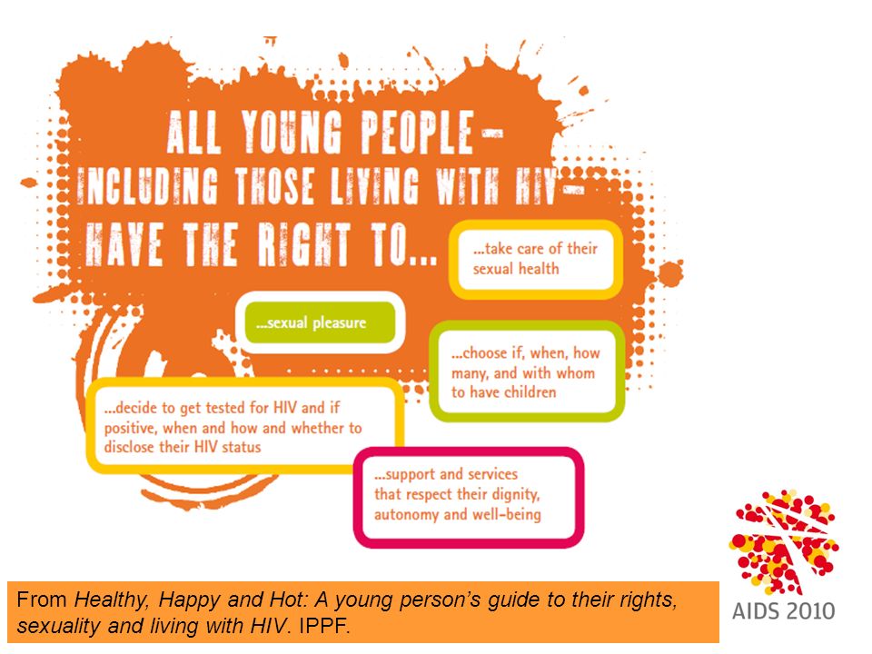 From Healthy, Happy and Hot: A young person’s guide to their rights, sexuality and living with HIV.