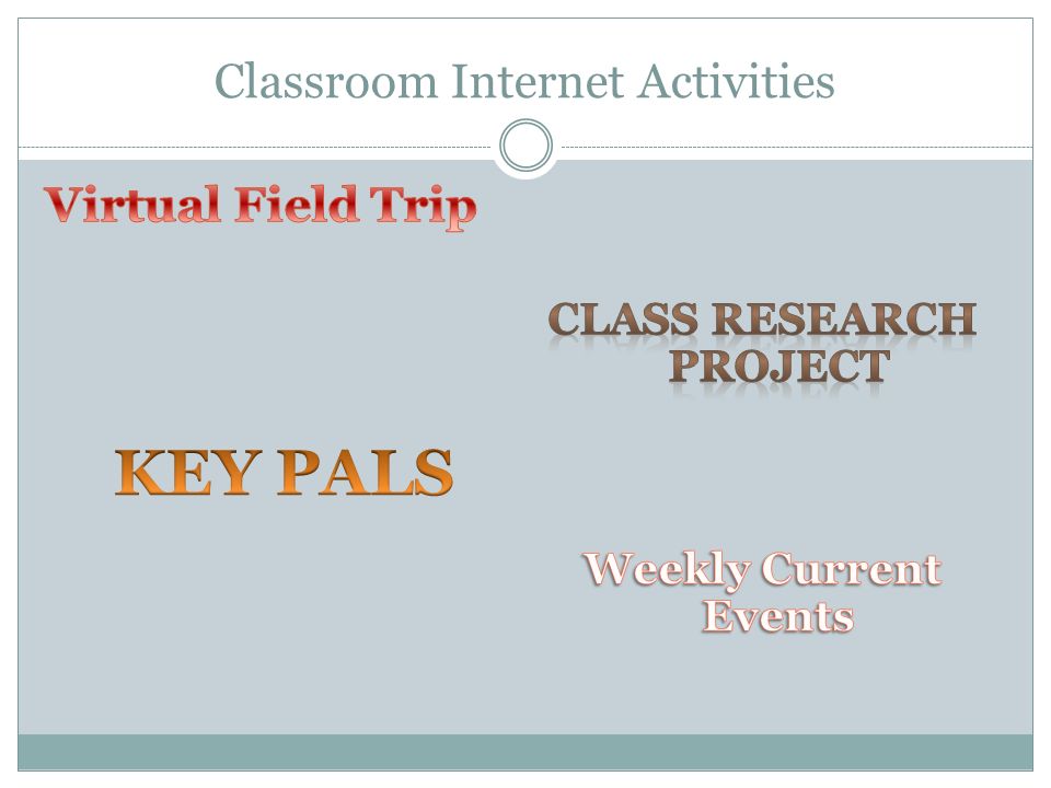 Classroom Internet Activities