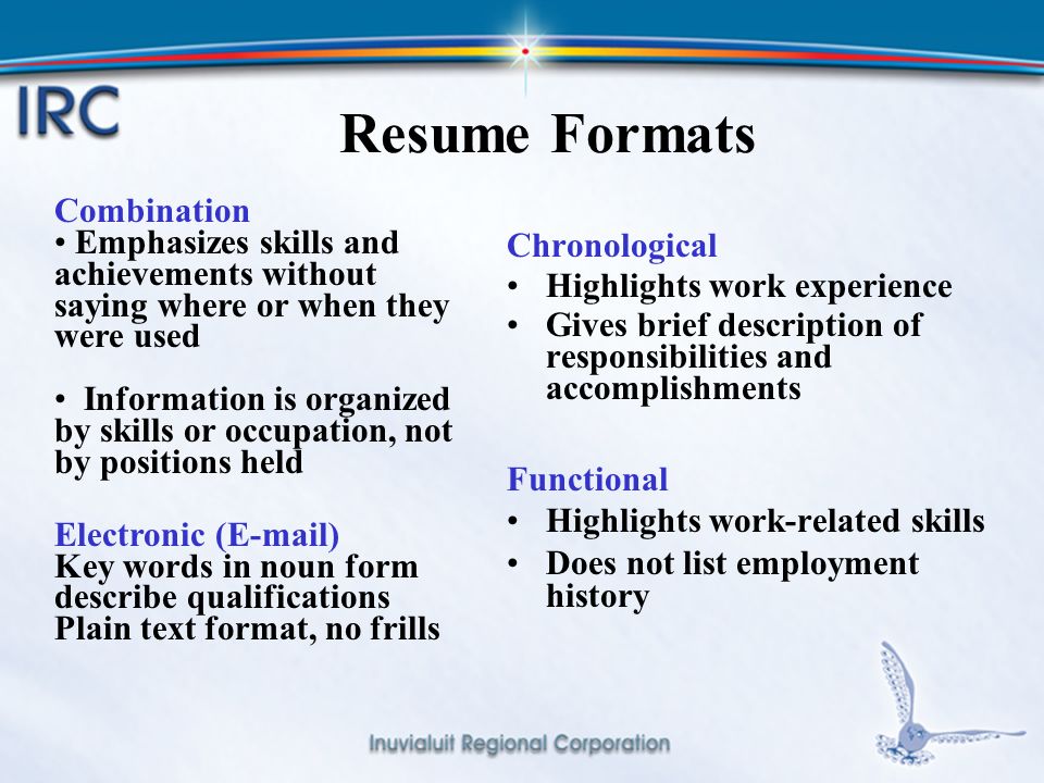 1 resume cover letter workshop inuvialuit career centre april ppt please list any work related skills
