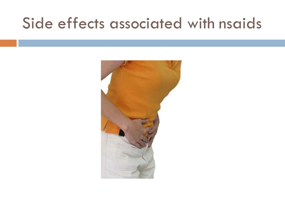 Side effects associated with nsaids