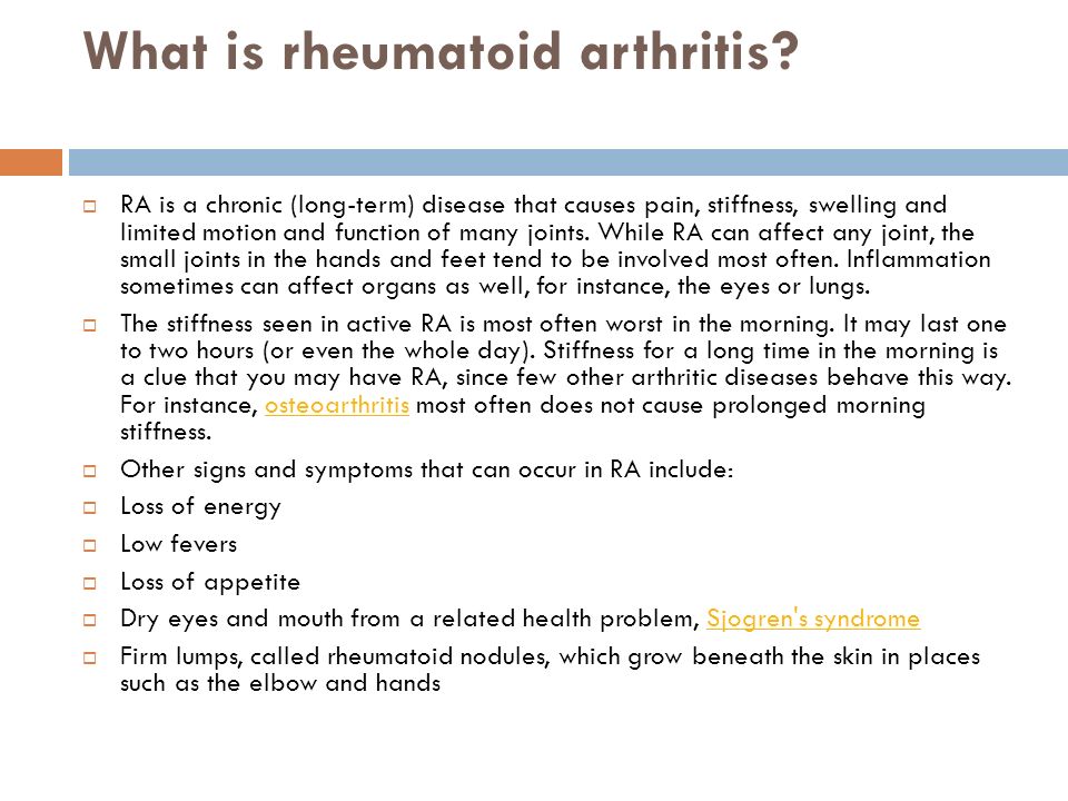 What is rheumatoid arthritis.