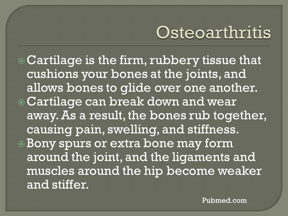  Cartilage is the firm, rubbery tissue that cushions your bones at the joints, and allows bones to glide over one another.