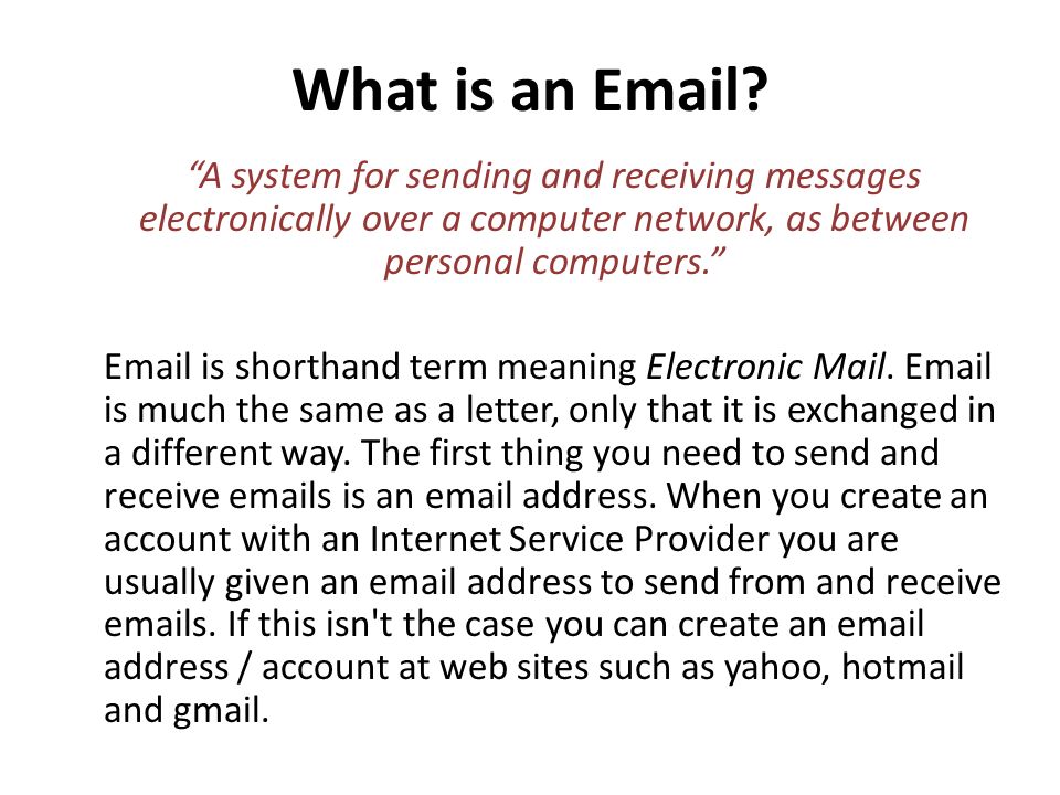 What is E-mail?