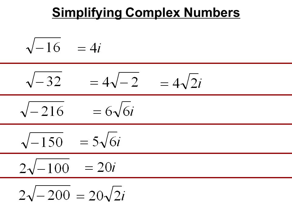 Simplifying Complex Numbers