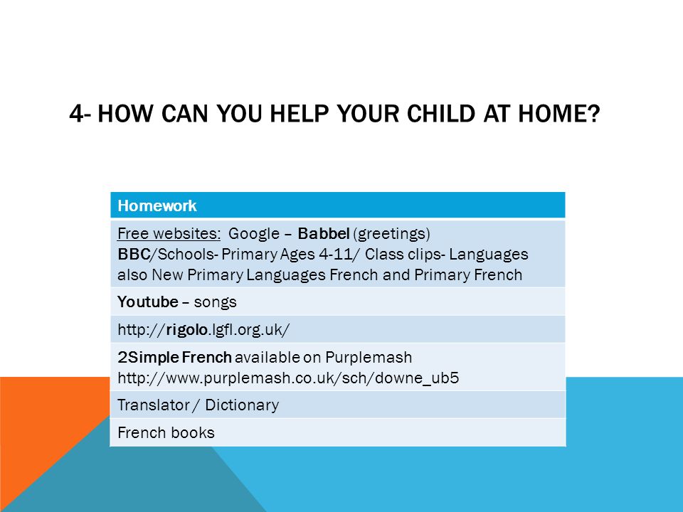 4- HOW CAN YOU HELP YOUR CHILD AT HOME.