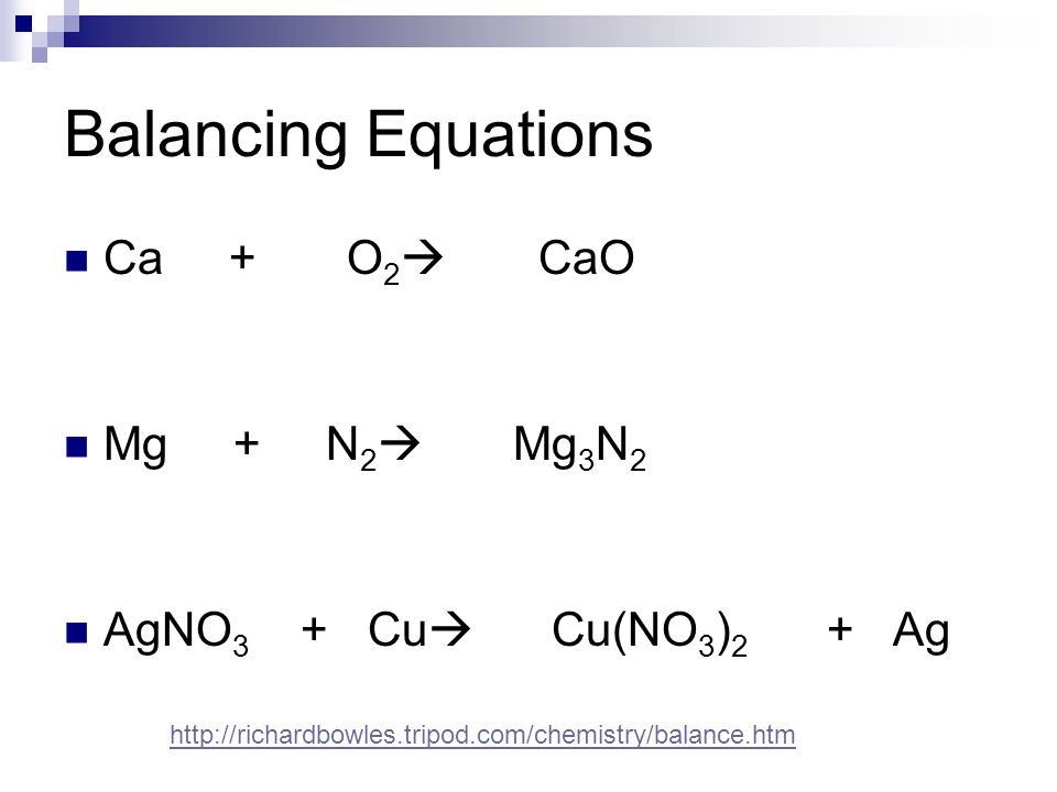n balance equation
