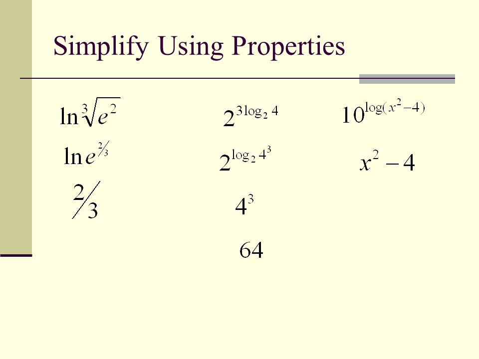 Simplify Using Properties