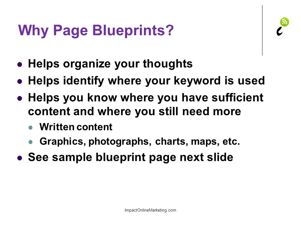 Why Page Blueprints.