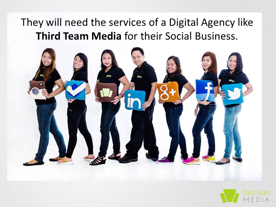 Ask They will need the services of a Digital Agency like Third Team Media for their Social Business.