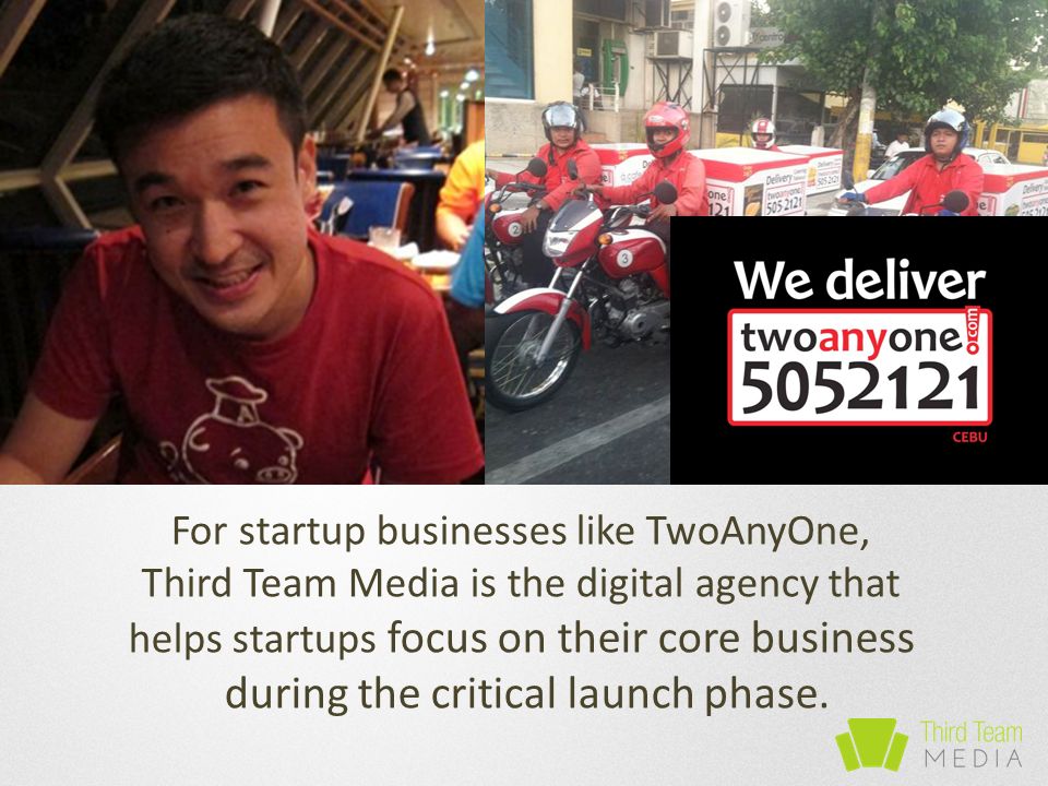 For startup businesses like TwoAnyOne, Third Team Media is the digital agency that helps startups focus on their core business during the critical launch phase.
