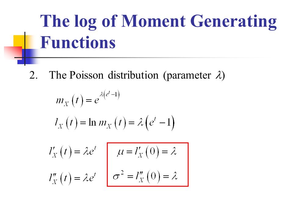 Moment Generating Functions 1/33. Contents Review of Continuous  Distribution Functions 2/ ppt download