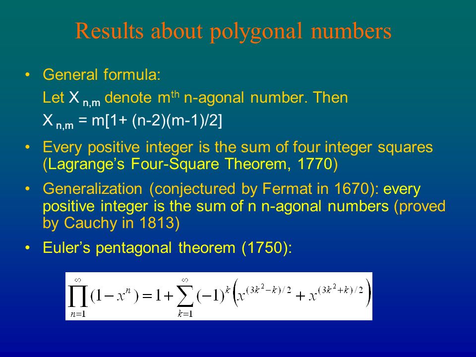 Chapter 3 Greek Number Theory The Role of Number Theory Polygonal, Prime  and Perfect Numbers The Euclidean Algorithm Pell's Equation The Chord and  Tangent. - ppt download