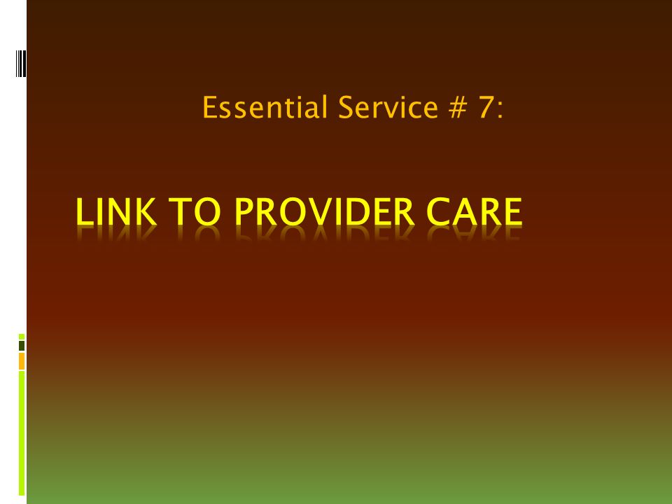 Essential Service # 7: