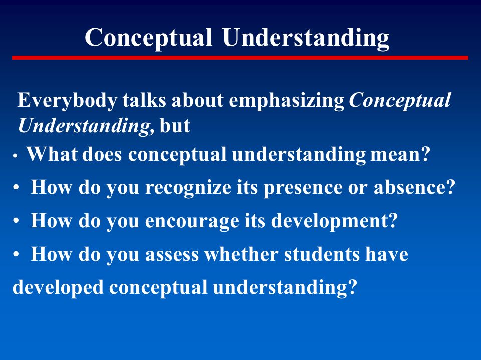 conceptual understanding definition