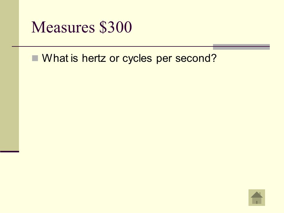 Measures $300 The speed of a processor