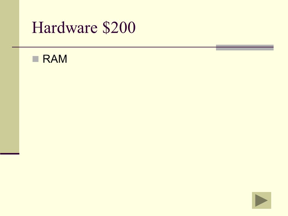 Hardware $100 What is the central processing unit.