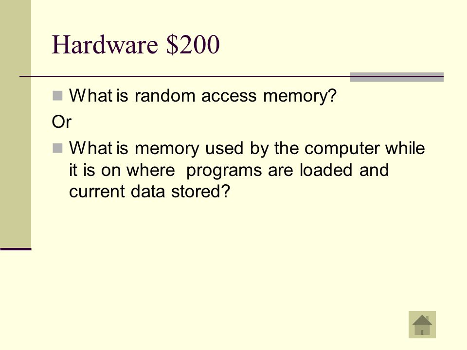 Hardware $200 RAM