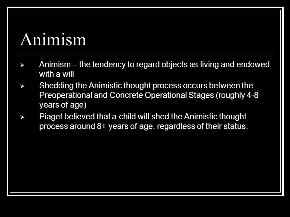 Animism psychology piaget deals
