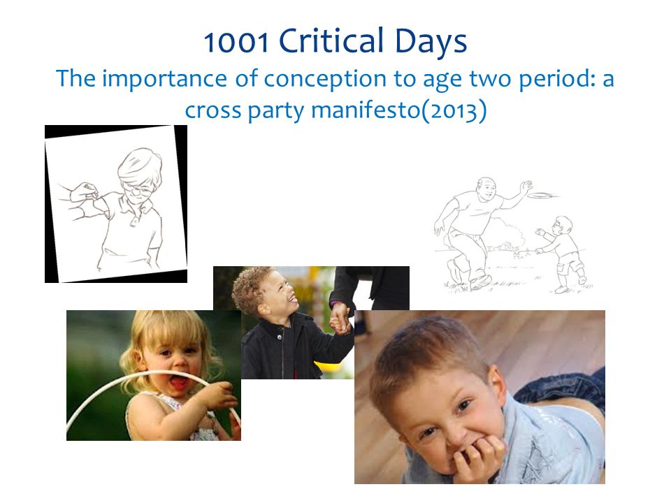 1001 Critical Days The importance of conception to age two period: a cross party manifesto(2013)