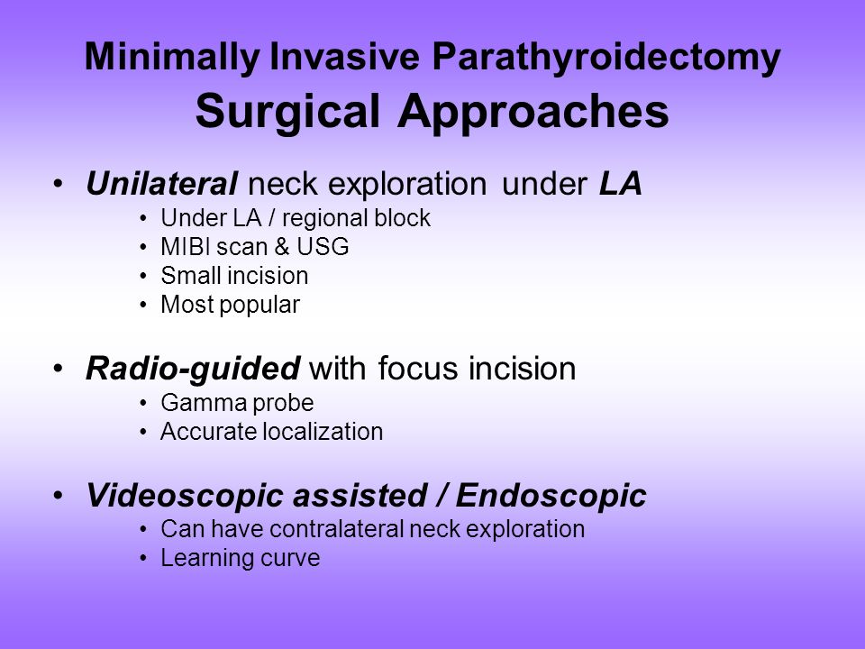 minimally invasive parathyroidectomy