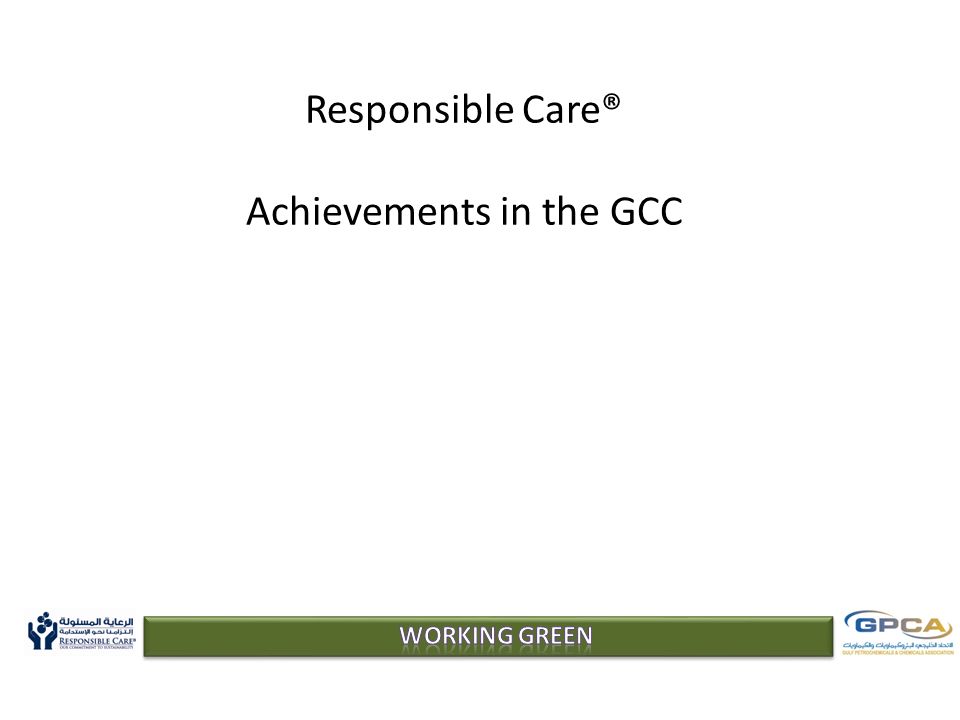 Responsible Care® Achievements in the GCC