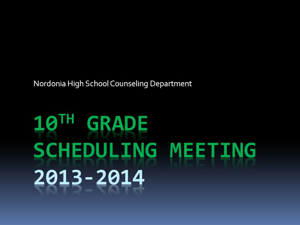 Nordonia High School Counseling Department