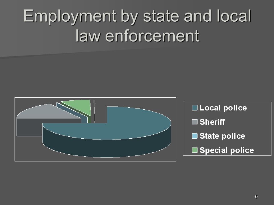 6 Employment by state and local law enforcement
