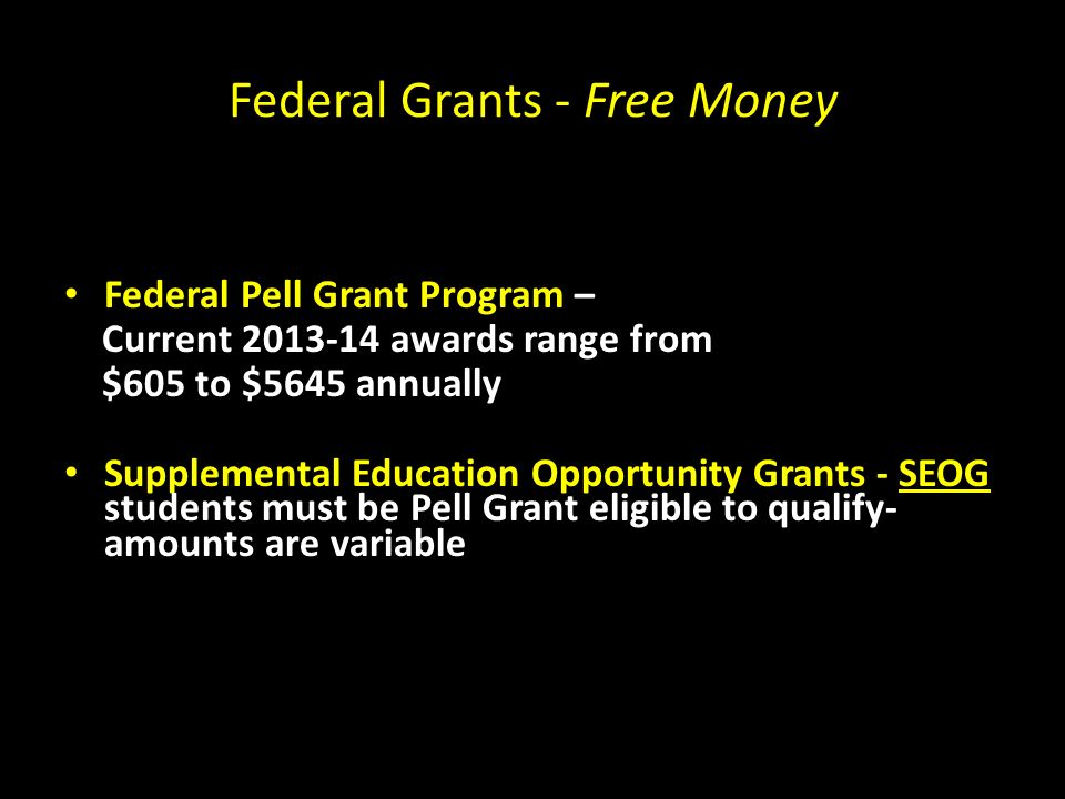 Federal Pell Grant Chart 2013 14