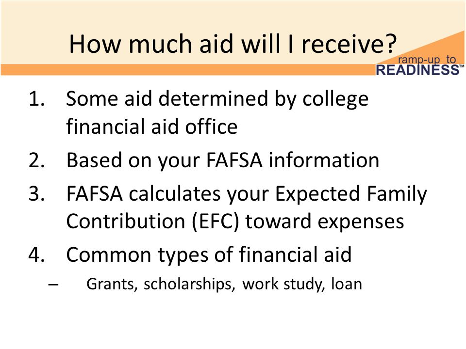How much aid will I receive.