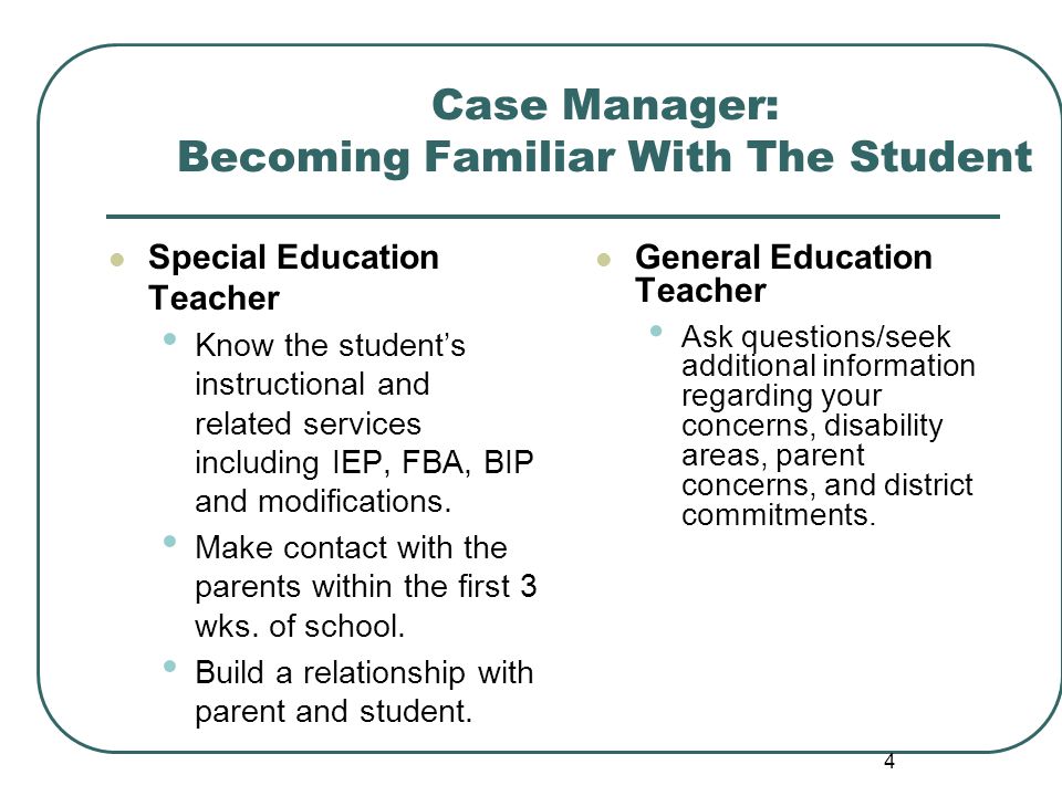 1 Role Of The Case Manager Cypress-Fairbanks Independent School District  Ppt Download