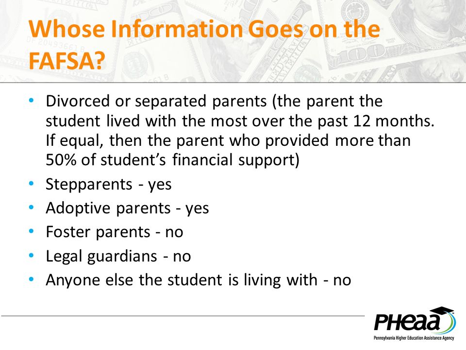 Whose Information Goes on the FAFSA.