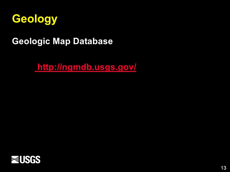 13 Geology Geologic Map Database