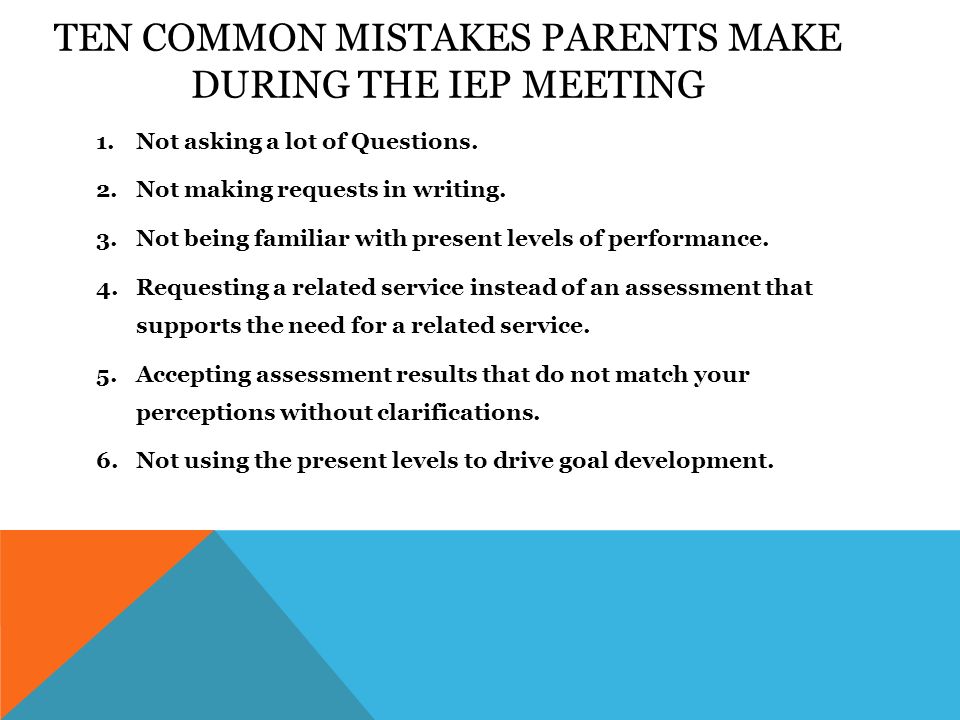 Ten Common Mistakes Parents Make During >> Cracking The Code Of Special Education Presented By Eli Gallup Ten Common Mistakes Parents Make During >> Cracking The Code Of Special Education Presented By Eli Gallup