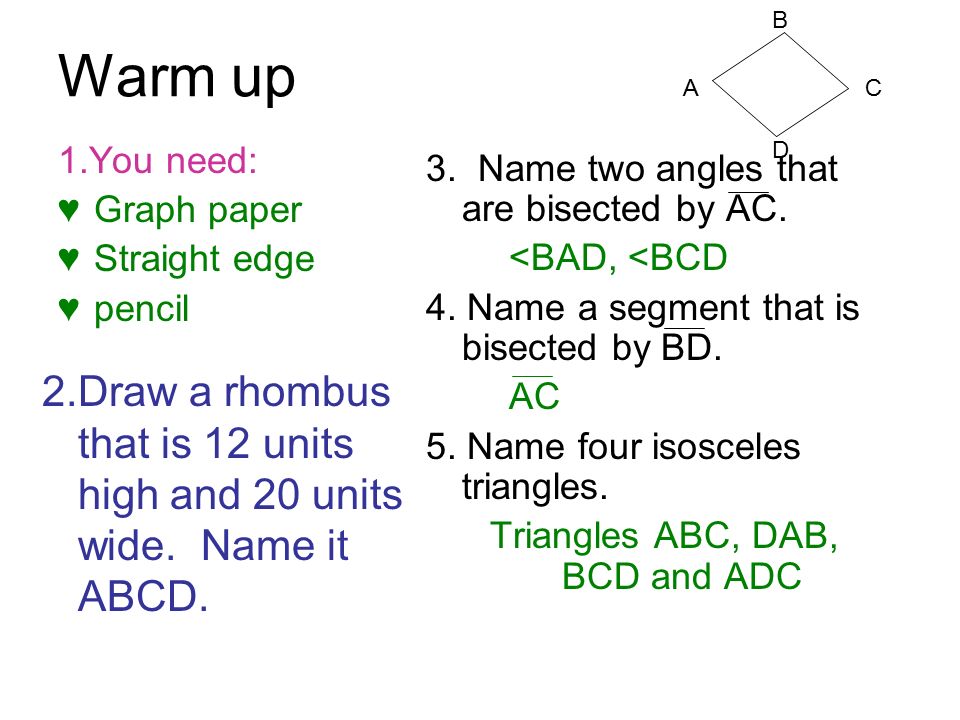 warm up a c 1 you need graph paper straight edge rhombus graph paper
