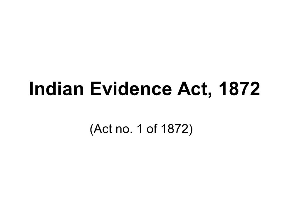 Indian Evidence