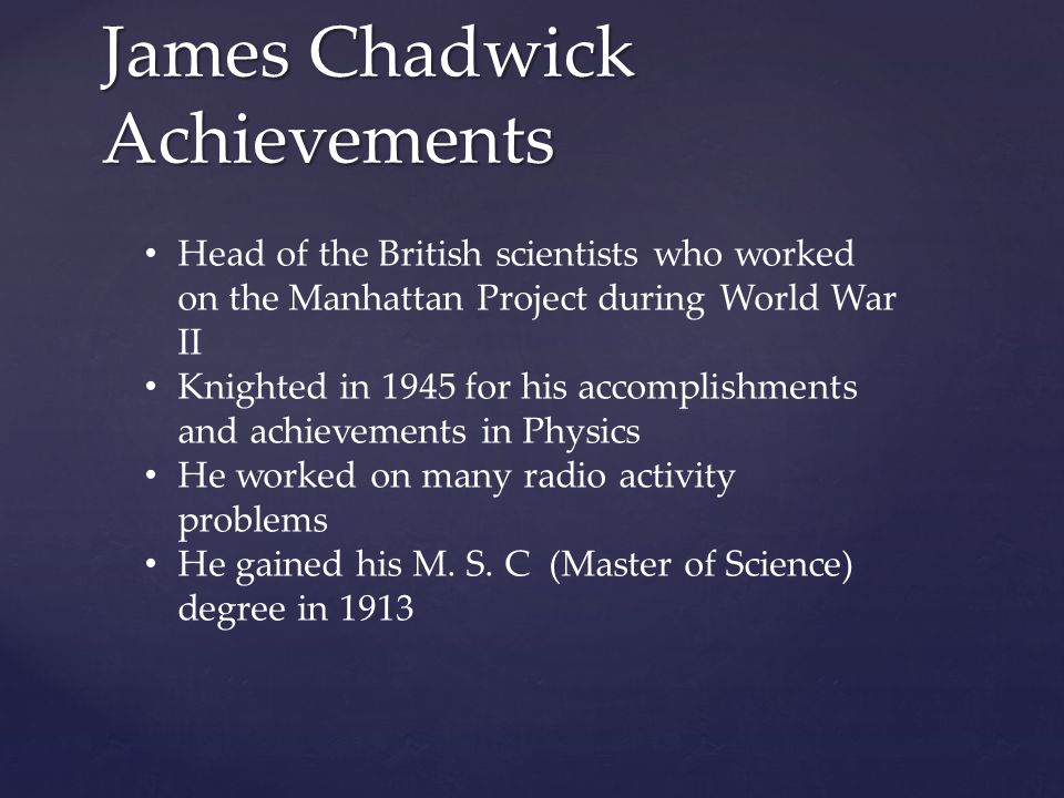 Chadwick and the Neutron By: Sophie Greenbaum and Ariel Silverman. - ppt download