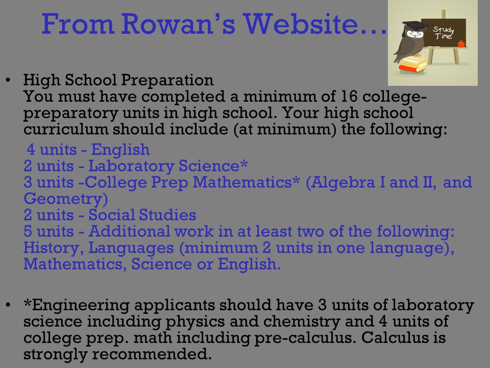 From Rowan’s Website….