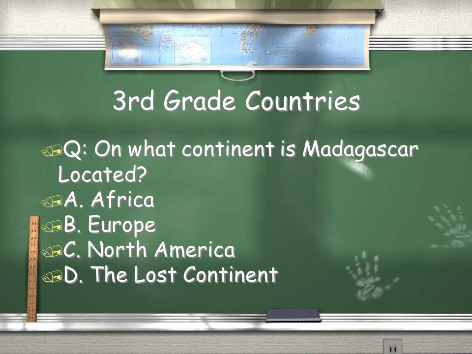 4th Grade Continents Answer / D.