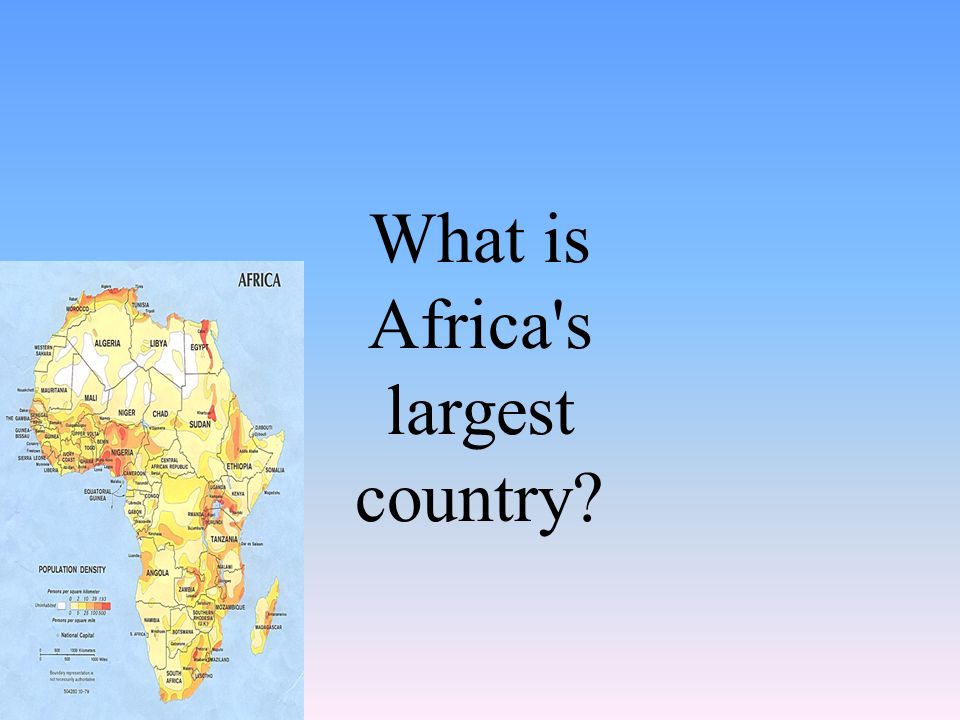 What is Africa s largest country