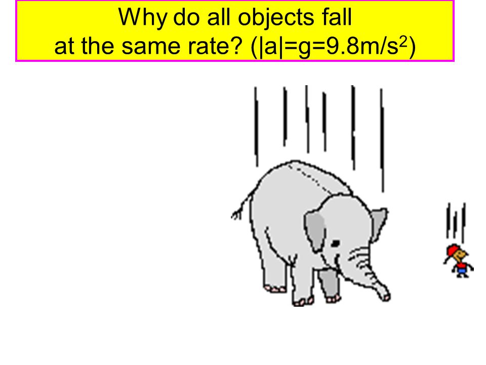 Why do all objects fall at the same rate (|a|=g=9.8m/s 2 )