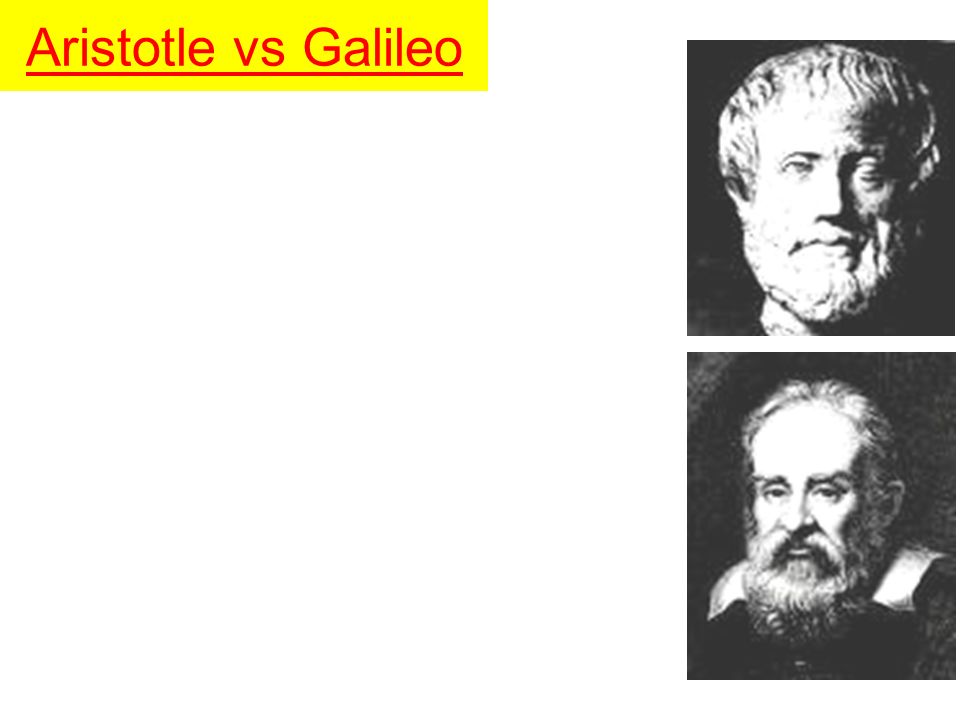Aristotle vs Galileo