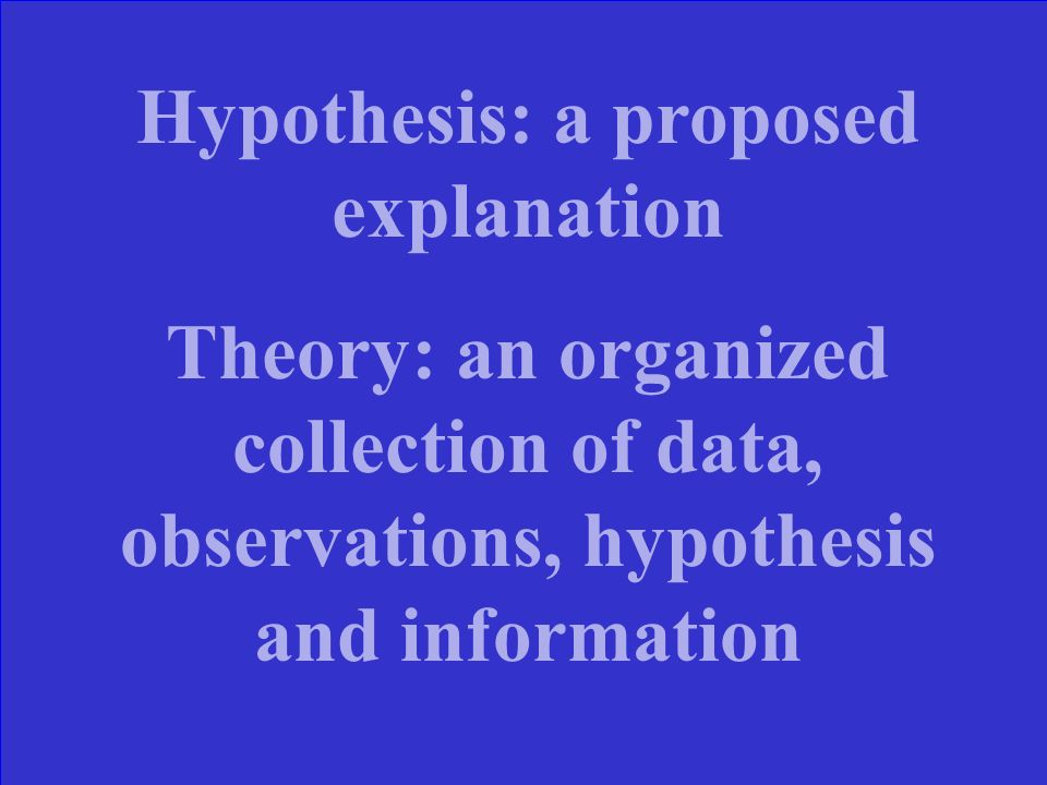 What is the difference between a hypothesis and a theory