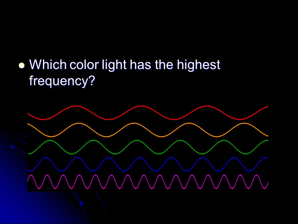 Which color light has the highest frequency Which color light has the highest frequency