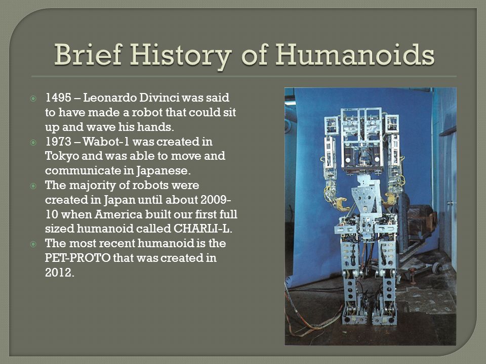 humanoid robot ppt