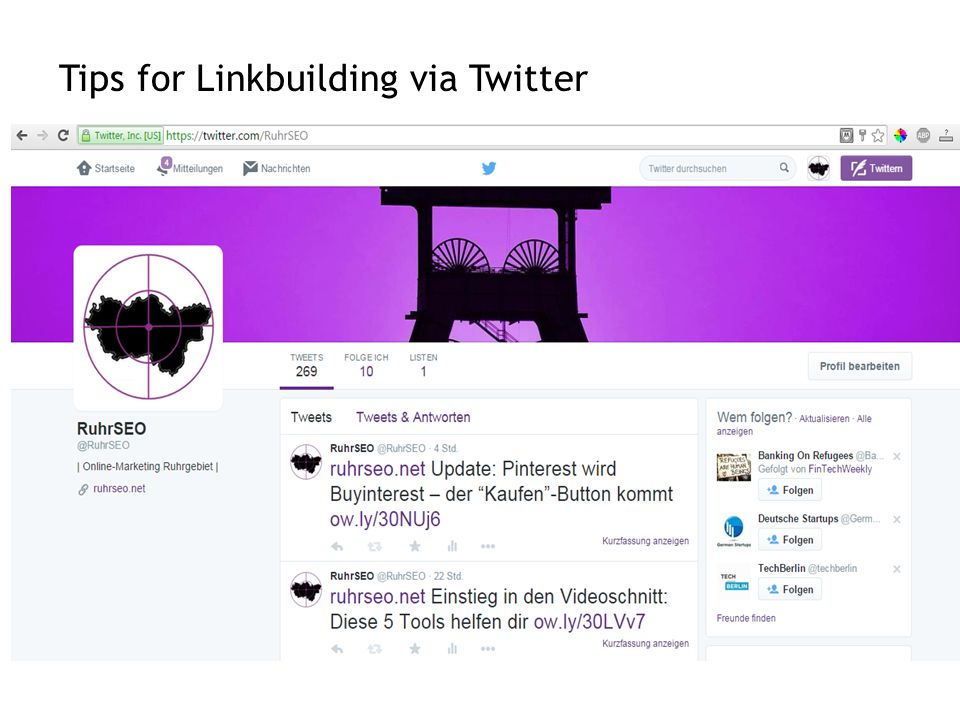 Tips for Linkbuilding via Twitter