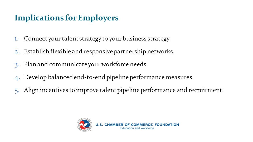 Implications for Employers 1. Connect your talent strategy to your business strategy.